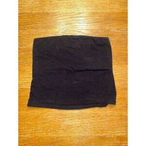 Black Tube Top Strapless Bandeau Stretchy Cotton Blend